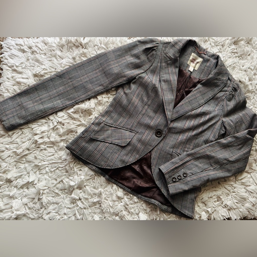 New Autres Filles Plaid Fitted Blazer - Picture 5 of 6